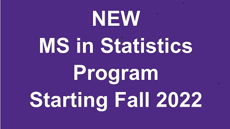 New MS in Statistics Program beginning in Fall 2022
